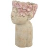 Clayre & Eef Цветочный горшок 20x19x31 см Бежево-розовый