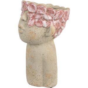 Clayre & Eef Цветочный горшок 16x15x25 см бежево-красный