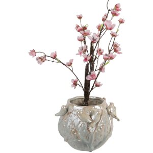 Clayre & Eef 6TE0587 Горшок для цветов 22x21x17 см зелено-серый