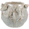 Clayre & Eef 6TE0587 Горшок для цветов 22x21x17 см зелено-серый