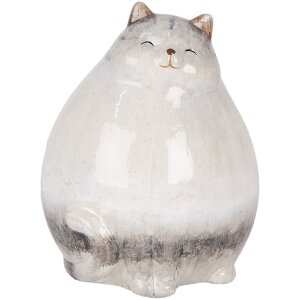 Clayre & Eef Декорация Кошка 14x13x18 см Серая
