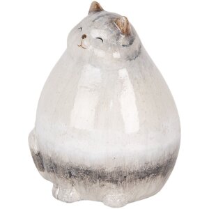 Clayre & Eef Декорация Кошка 14x13x18 см Серая