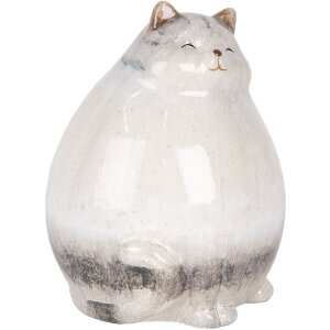 Clayre & Eef Декорація Кіт 14x13x18 см Сірий