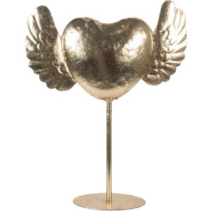 Clayre & Eef Декоративное сердце 38x11x47 см Gold