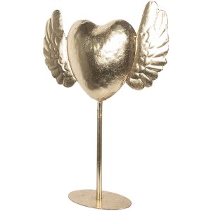 Clayre & Eef Декоративное сердце 38x11x47 см Gold