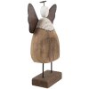 Clayre & Eef Декорація Ангел 13x5x19 см коричнево-біла