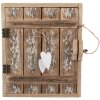 Clayre & Eef 6H2431 Ключниця 24x7x30 см коричнево-біла