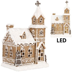 Clayre & Eef Декоративный дом с LED 14x12x23 см / 3xAAA