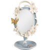 Clayre & Eef Настольное зеркало 16x14x27 см сине-белое