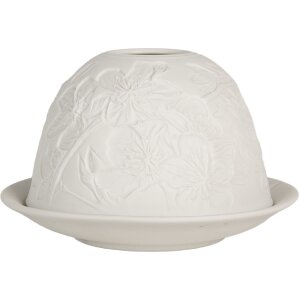 Clayre & Eef 6CE2209 Подсвечник фарфоровый белый...