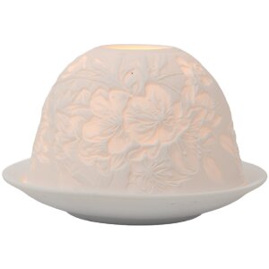 Clayre & Eef 6CE2209 Свічник для чайних свічок білий Ø 12x8 см