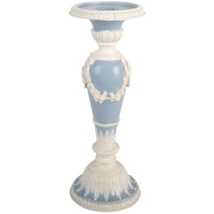 Clayre & Eef 6PR5801 Свічник Ø 10x27 см Білий...