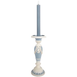 Clayre & Eef 6PR5801 Свічник Ø 10x27 см Білий та Синій