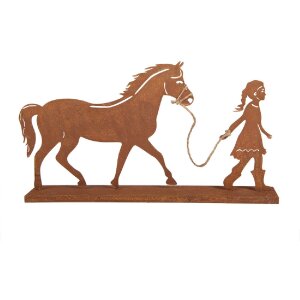 Clayre & Eef 6Y5929 Декорація Дитина з Конем 42x7x22 см