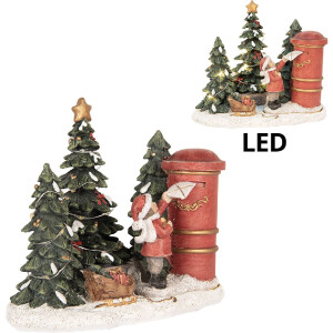 Clayre & Eef Ребенок у почтового ящика LED 16x12x14 см
