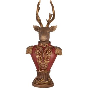 Clayre & Eef Декоративна бюста оленя 16x14x36 см