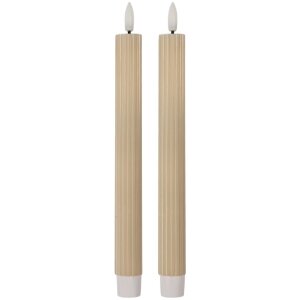 Clayre & Eef Светодиодные свечи 2 шт. 2x25 см Бежевые