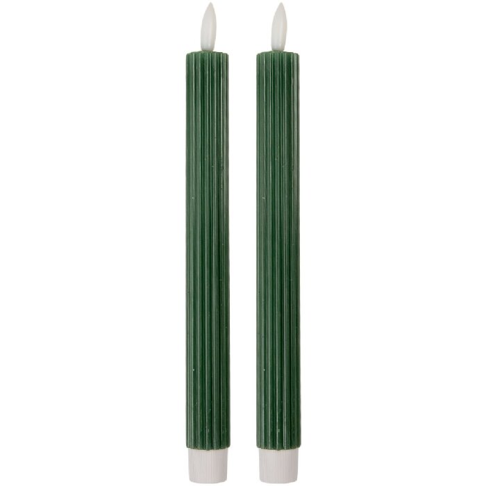 Clayre & Eef LED-свічки набір 2 шт Ø2x25 см зелені