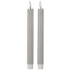 Clayre & Eef 6CA0002G Набір LED-свічок 2 шт Ø2x25 см Сірі