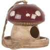 Clayre & Eef 6CE2319 Декоративный домик для птиц бежево-красный 13x13 см