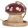Clayre & Eef 6CE2319 Декоративный домик для птиц бежево-красный 13x13 см