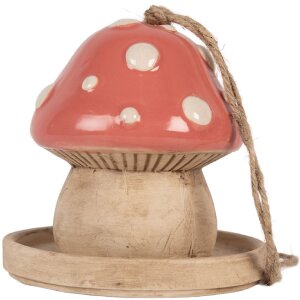 Clayre & Eef 6CE2320 Декоративный птичий домик бежево-розовый 13 см
