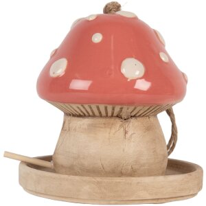 Clayre & Eef 6CE2320 Декоративный птичий домик бежево-розовый 13 см