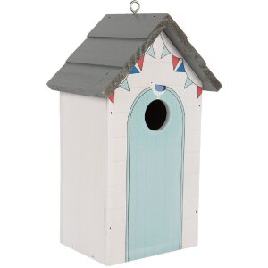 Clayre & Eef 6H2441 Скворечник 15x10x22 см белый/серый