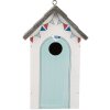 Clayre & Eef 6H2441 Скворечник 15x10x22 см белый/серый
