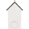 Clayre & Eef 6H2441 Скворечник 15x10x22 см белый/серый