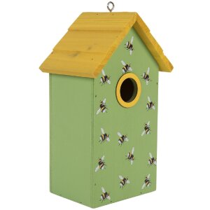 Clayre & Eef Скворечник 15x10x22 см Зеленый и Желтый