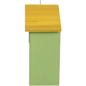 Clayre & Eef Скворечник 15x10x22 см Зеленый и Желтый