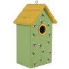 Clayre & Eef Скворечник 15x10x22 см Зеленый и Желтый