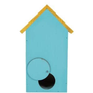 Clayre & Eef 6H2444 Домик для птиц 15x10x22 см сине-желтый