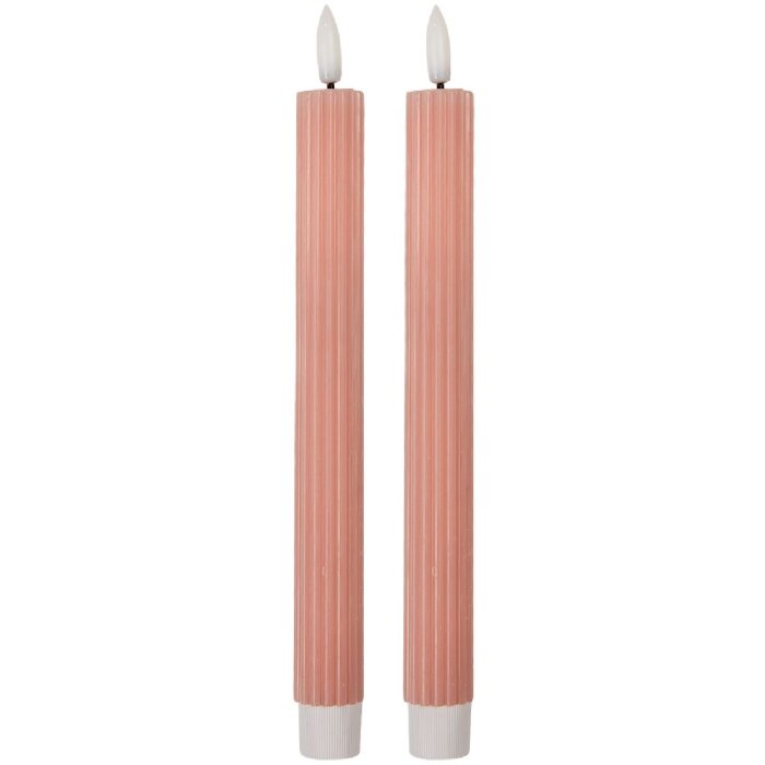 Clayre & Eef Набір LED-свічок 2 рожеві 25 см