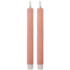 Clayre & Eef Набір LED-свічок 2 рожеві 25 см