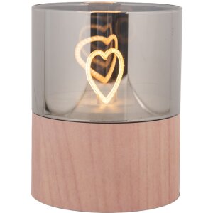 Свічник LED Clayre & Eef 8x10 см 3xAAA коричневий