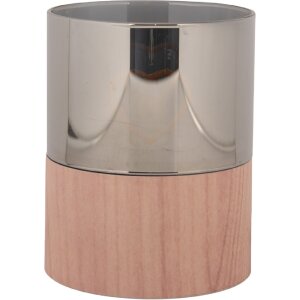 Свічник LED Clayre & Eef 8x10 см 3xAAA коричневий