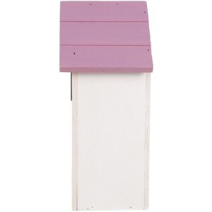 Clayre & Eef 6H2452 Пташиний будиночок 15x10x22 см біло-рожевий