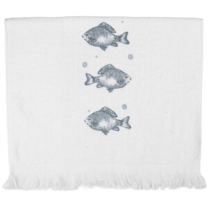 Clayre & Eef CT034 Гостевое полотенце 40x66 см бело-синее