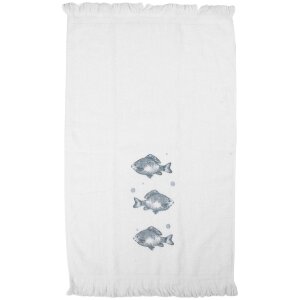 Clayre & Eef CT034 Гостевое полотенце 40x66 см бело-синее