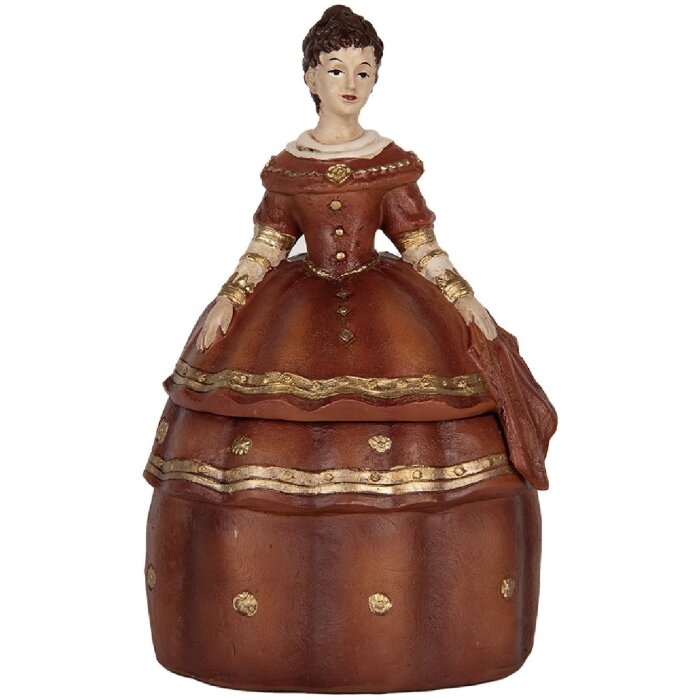 Clayre & Eef Frau Шкатулка для украшений 19x16x29 см Красная