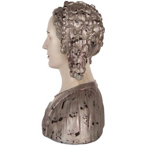 Clayre & Eef Декоративна бюста жінка 27x15x30 см Бежево-коричнева