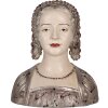 Clayre & Eef Декоративна бюста жінка 27x15x30 см Бежево-коричнева