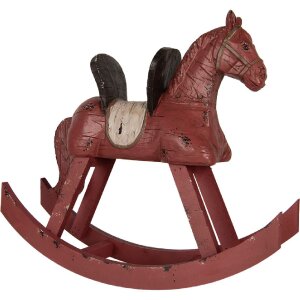 Clayre & Eef 6PR5580 Декоративная качалка-лошадка розовая 39x12x33 см