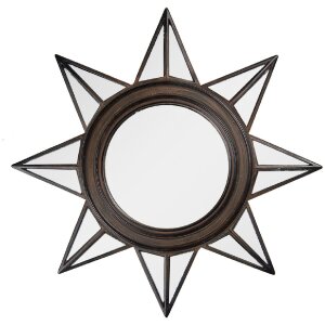 Clayre & Eef Настенное зеркало коричневое Ø 27 см