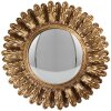 Clayre & Eef 62S314 Дзеркало настінне Ø 20x3 см Золотисте