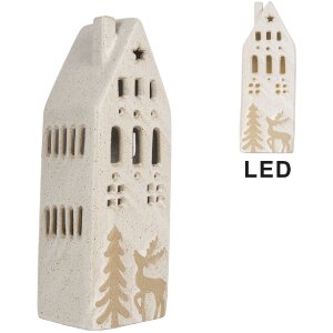 Clayre & Eef Декоративный дом с LED 9x7x24 см