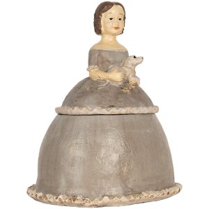Clayre & Eef Декорація Жінка 19x16x22 см Бежево-Сіра