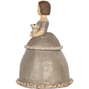 Clayre & Eef Декорація Жінка 19x16x22 см Бежево-Сіра